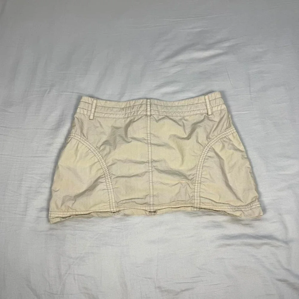 Vintage y2k Wet Seal beige cargo mini skirt - Picture 4 of 5